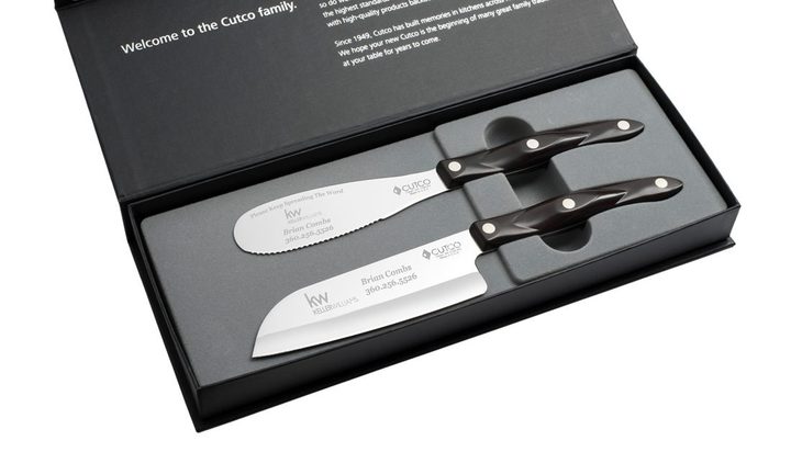 Gift box with two engraved pieces personalized to the recipient