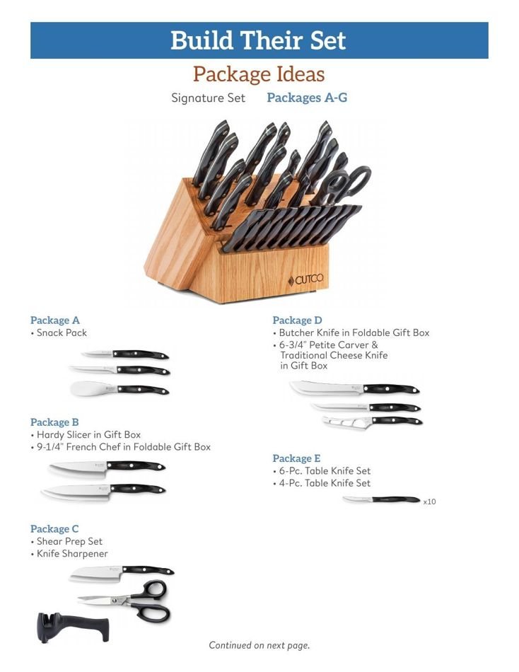 Signature Set build plan, packages A through E